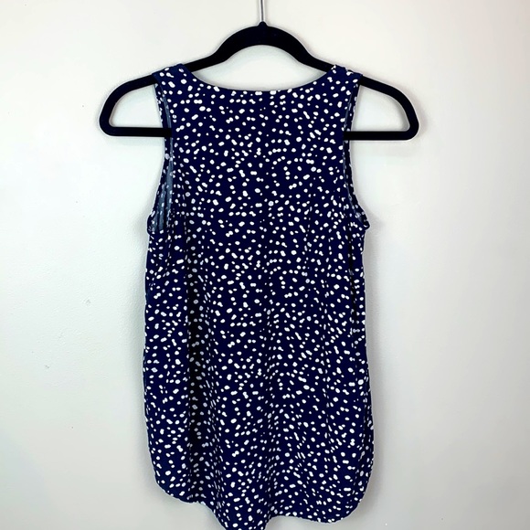 J. Crew Mercantile Sleeveless Top Abstract Polka Dot NWOT - Picture 4 of 7